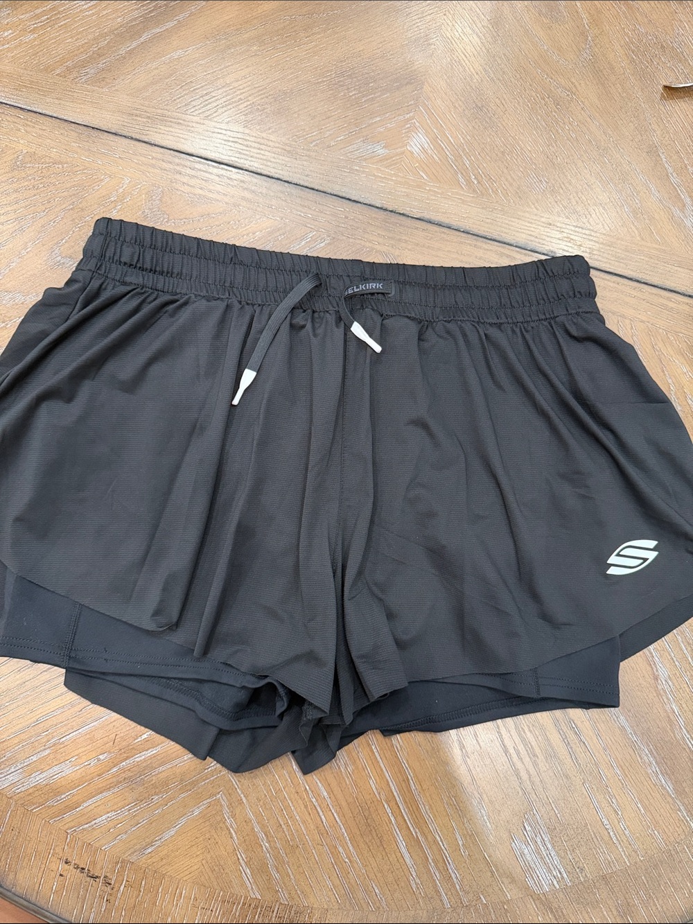 Selkirk Black Women's Double-Layer Pickleball Shorts